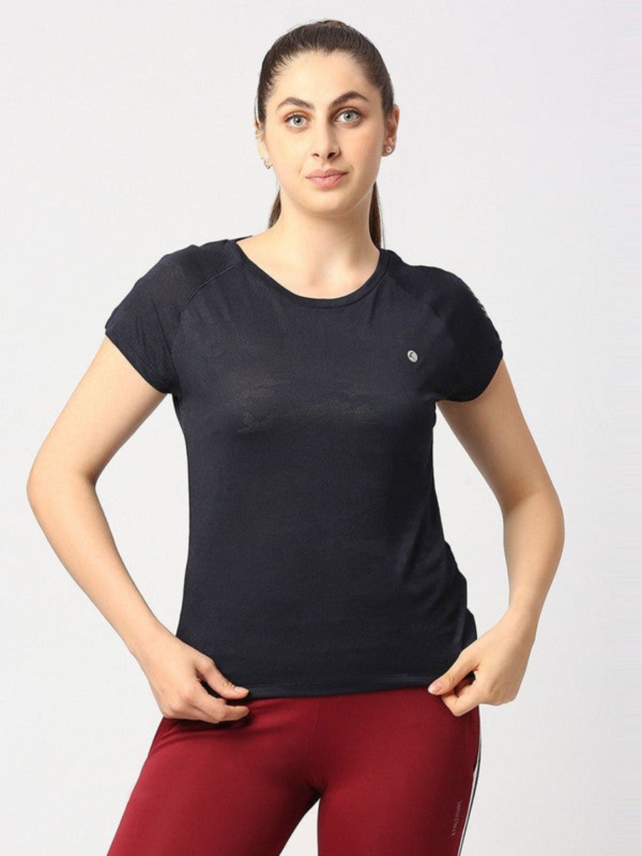 Sportswear Lovable | Women Blue Solid Top - Inner Flow-Nb Navy