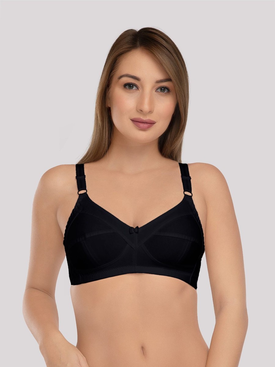 Bra Daisy Dee | Daisy Dee Non Padded Non Wired Full Coverage Bra Nshpu_ Black