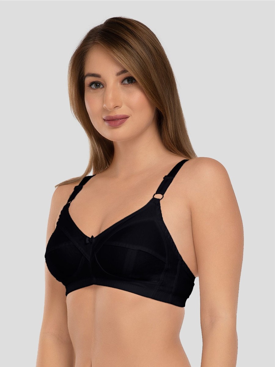 Bra Daisy Dee | Daisy Dee Non Padded Non Wired Full Coverage Bra Nshpu_ Black