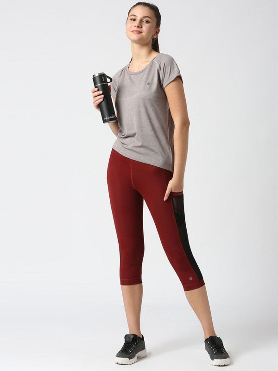 Sportswear Lovable | Women Solid Top - Inner Flow-Lo Grey