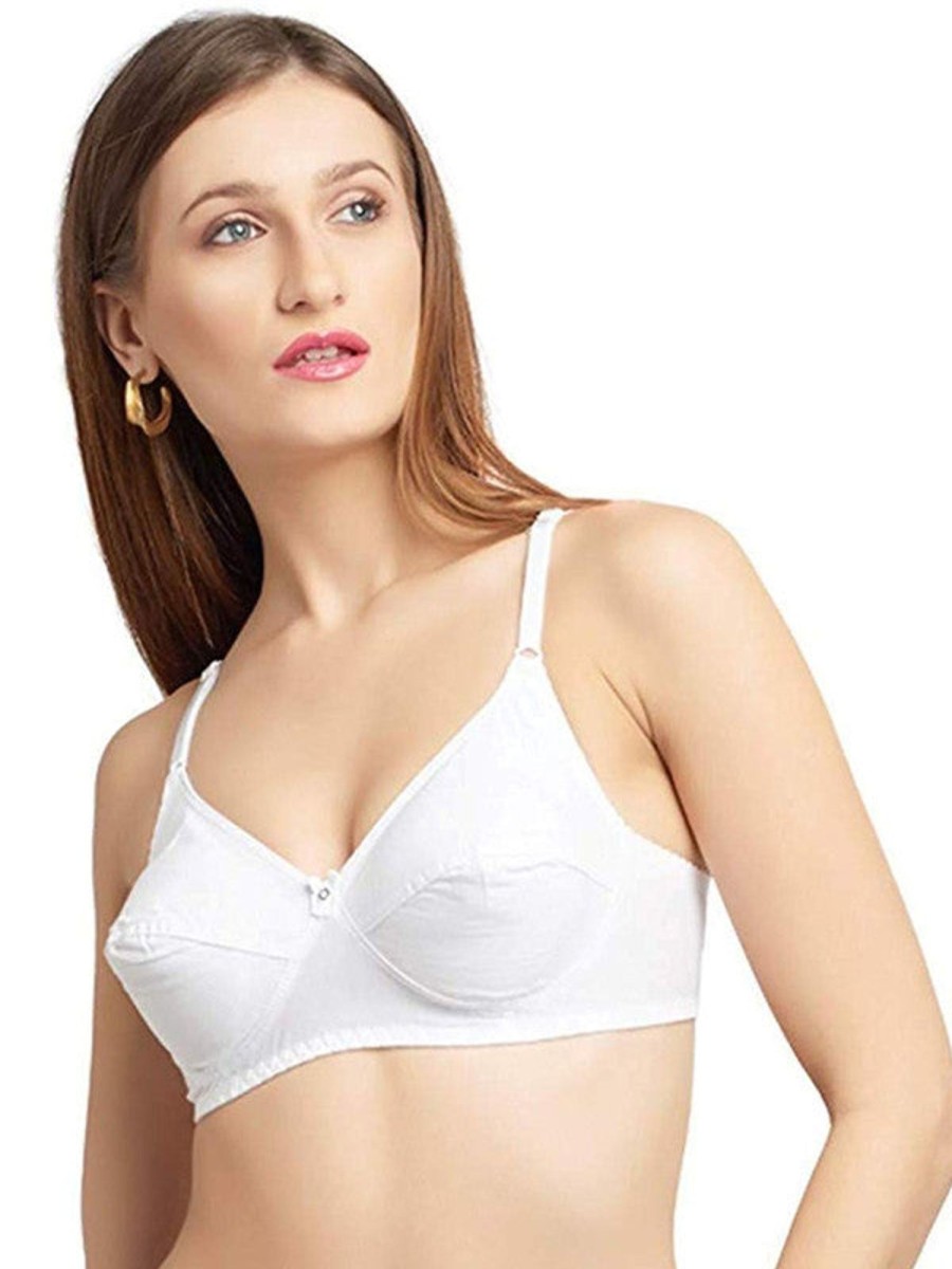 Bra Daisy Dee | Daisy Dee Non Padded Non Wired Full Coverage Bra Nmeln_ White