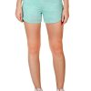 Sportswear Lovable | Women Aqua Polyester Solid Slim Fit Shorts - Adventure Short-Aq Green