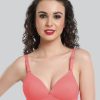 Bra Lovable | Lovable Salmon Padded Non Wired Full Coverage Bra Le-236-Salmon Pink