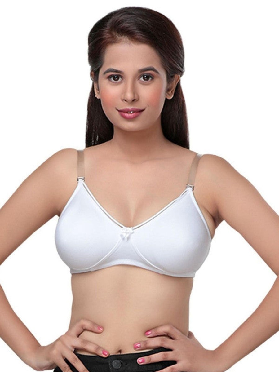 Bra Lovable | Lovable Non Padded Non Wired Full Coverage Bra Marvel_ White