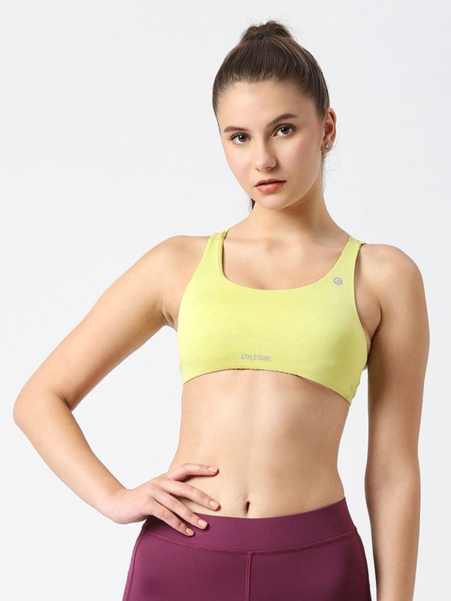 Bra Lovable | Lovable Teal Non Padded Non Wired Full Coverage Bra Vitality Bra_If-Tl Yellow