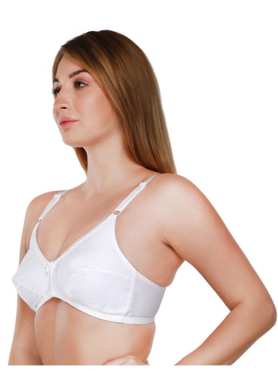 Bra Daisy Dee | Daisy Dee Non Padded Non Wired Full Coverage Bra Nfery_ White