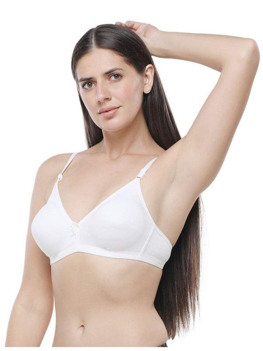 Bra Daisy Dee | Daisy Dee Non Padded Non Wired Full Coverage Bra Nadr_ White