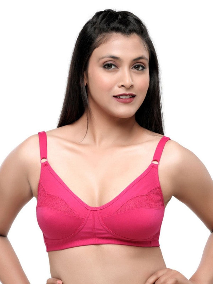 Bra Lovable | Lovable Rose Non Padded Non Wired Full Coverage Bra Adl-The 1_ Rose Pink