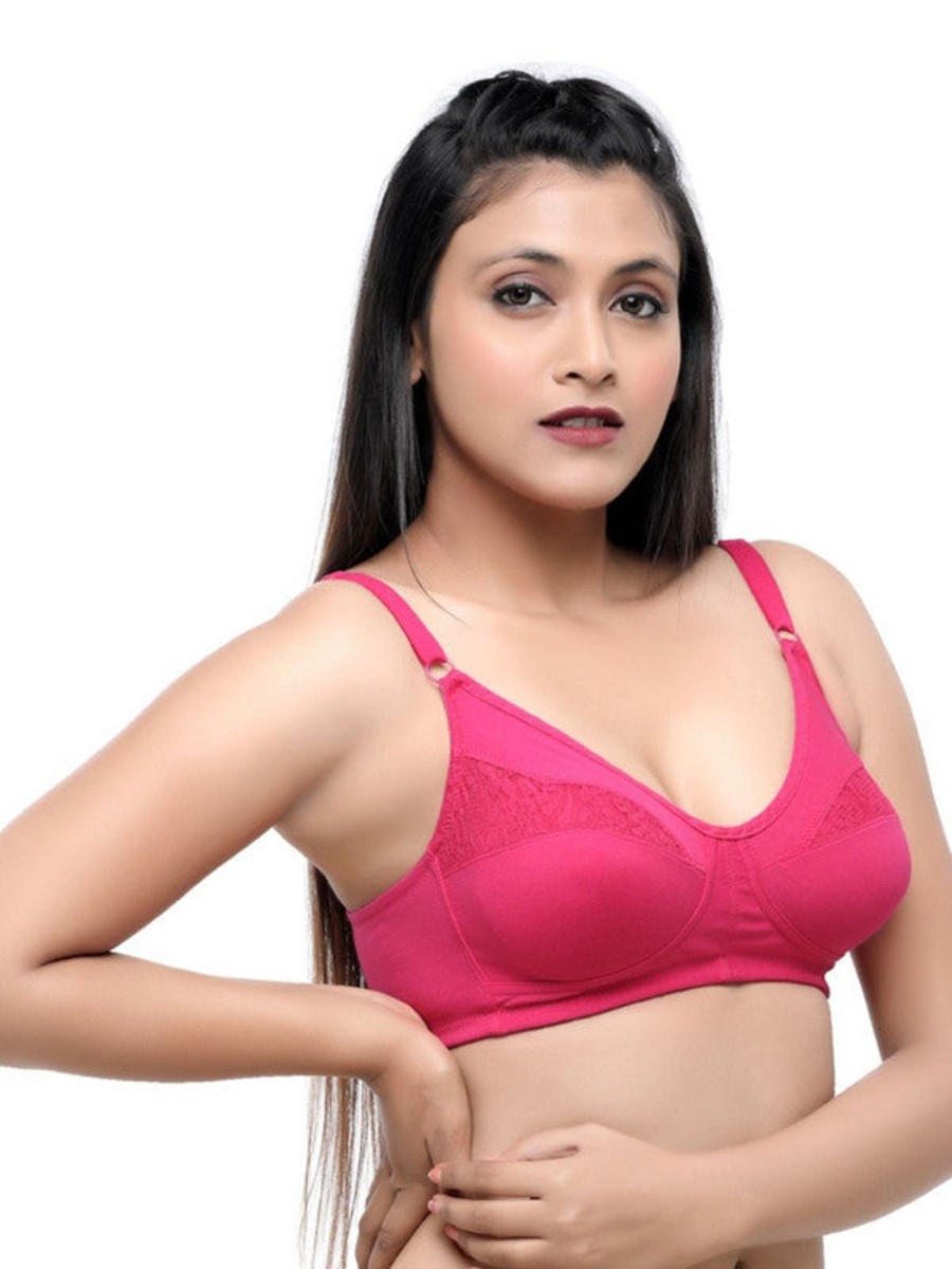 Bra Lovable | Lovable Rose Non Padded Non Wired Full Coverage Bra Adl-The 1_ Rose Pink